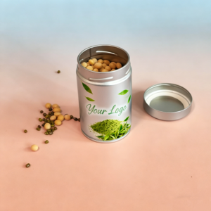 Custom Printed Tea Tin Can | Small Order Fast Production, Airtight Round Metal Storage Jar
