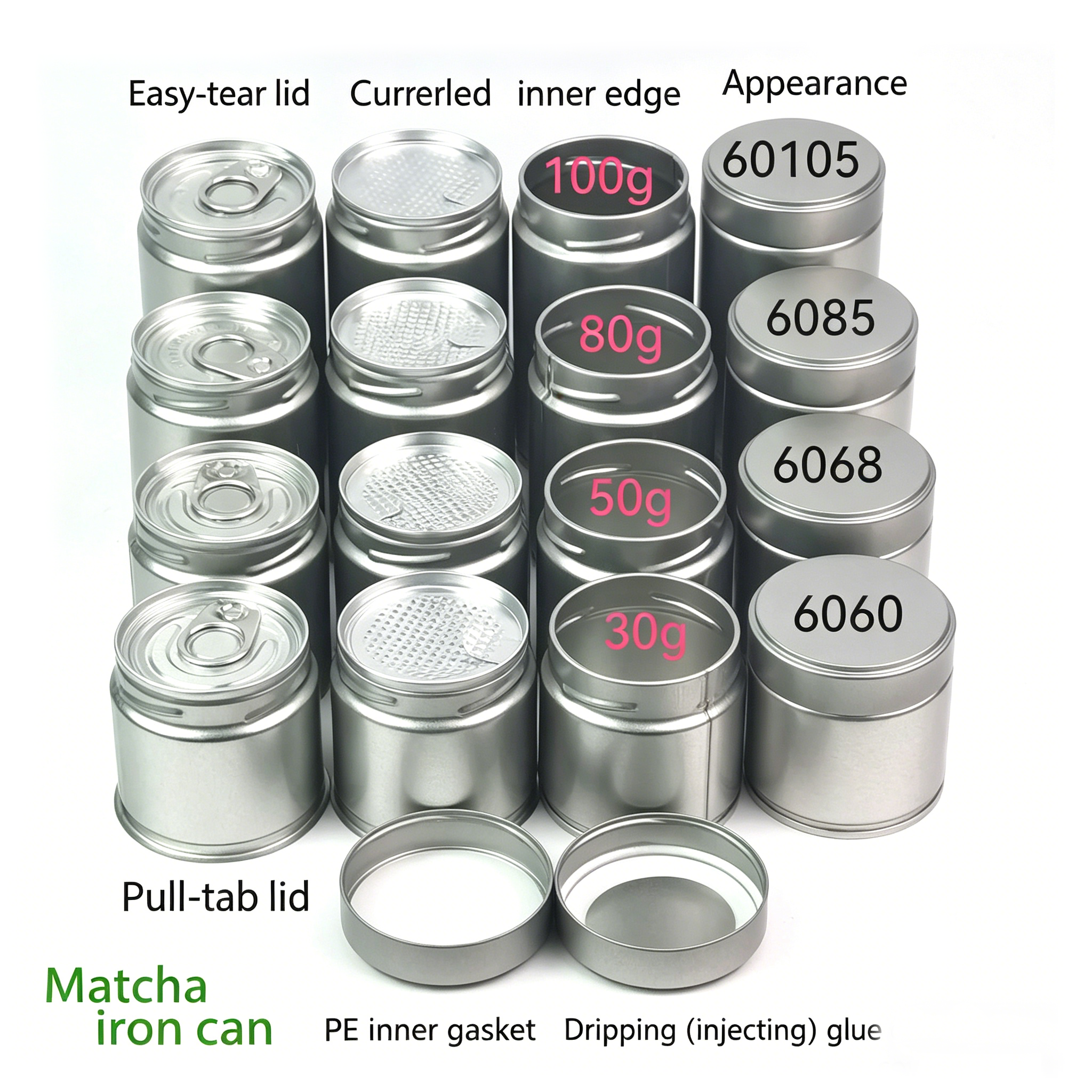 60 Series Tin Can Ends | Fast Customization & Small Batch, Various Lid Styles for Your Needs