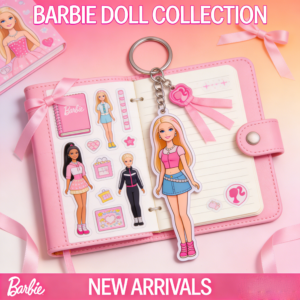 Custom PVC Barbie Keychain with Stickers - Factory Customized Soft Enamel Key Fobs Promotional Gift