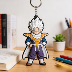 Factory Custom Dragon Ball Gohan PVC Keychain - 3D Soft Rubber Key Ring Wholesale for Anime Fans