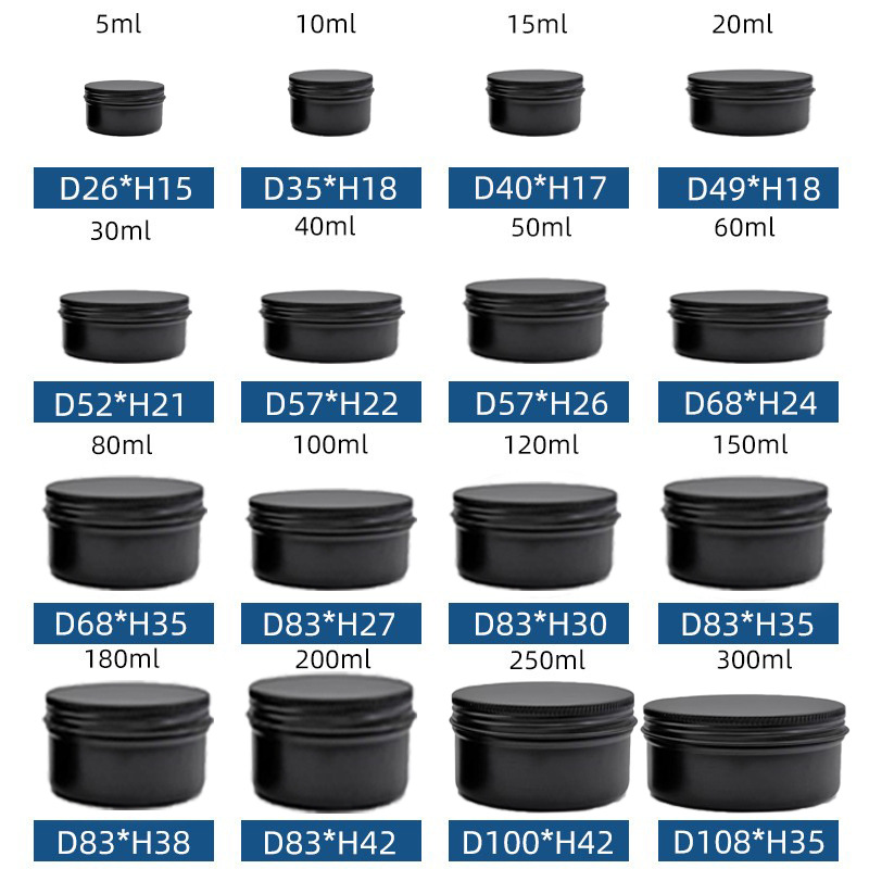 90ml Matte Black Aluminum Tin (D83H23mm) Ready Stock, Small MOQ Custom Printing - Image 7