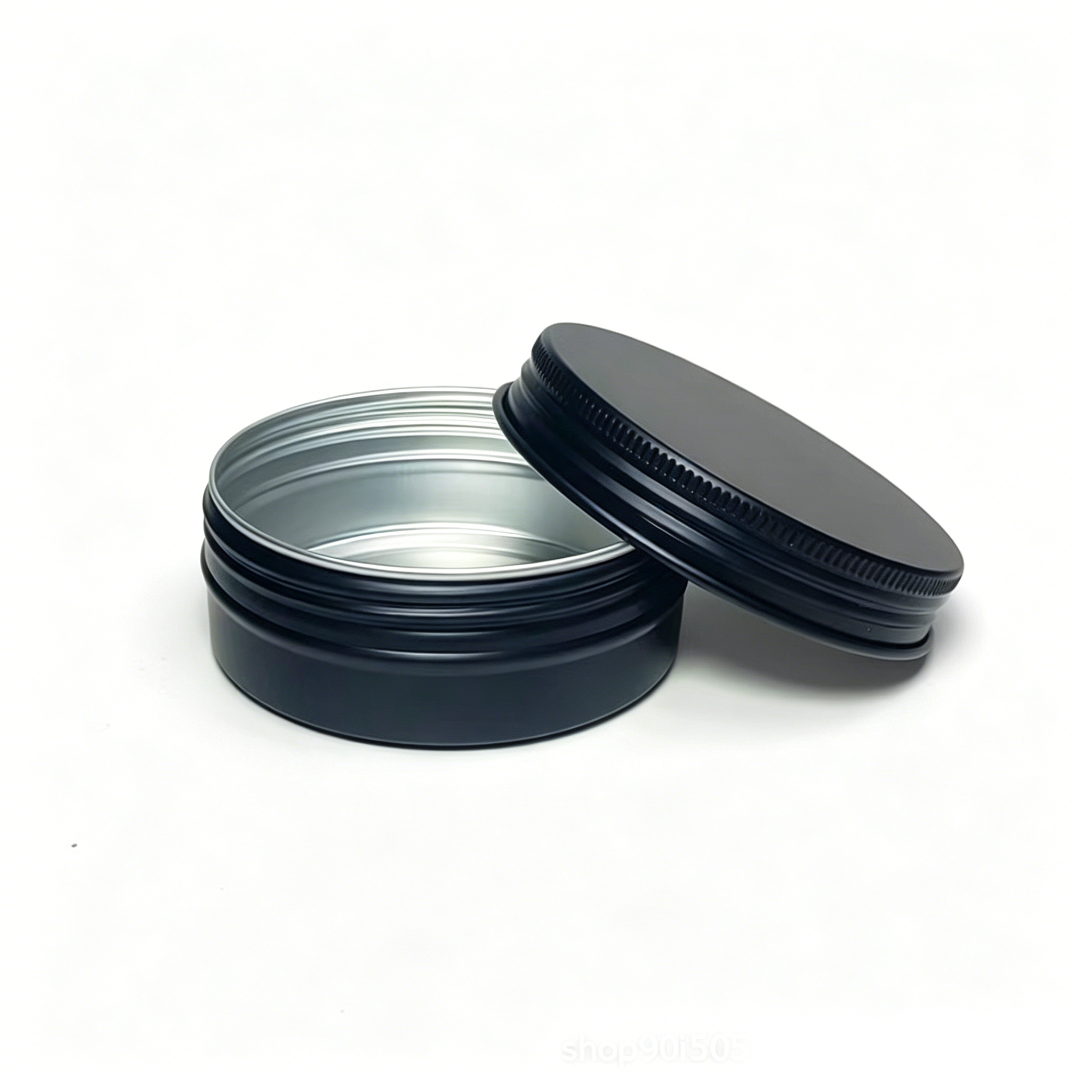 90ml Matte Black Aluminum Tin (D83H23mm) Ready Stock, Small MOQ Custom Printing - Image 2