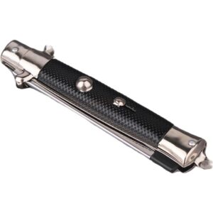Black Folding Switchblade Comb Portable Pocket Hair Comb for Daily Use