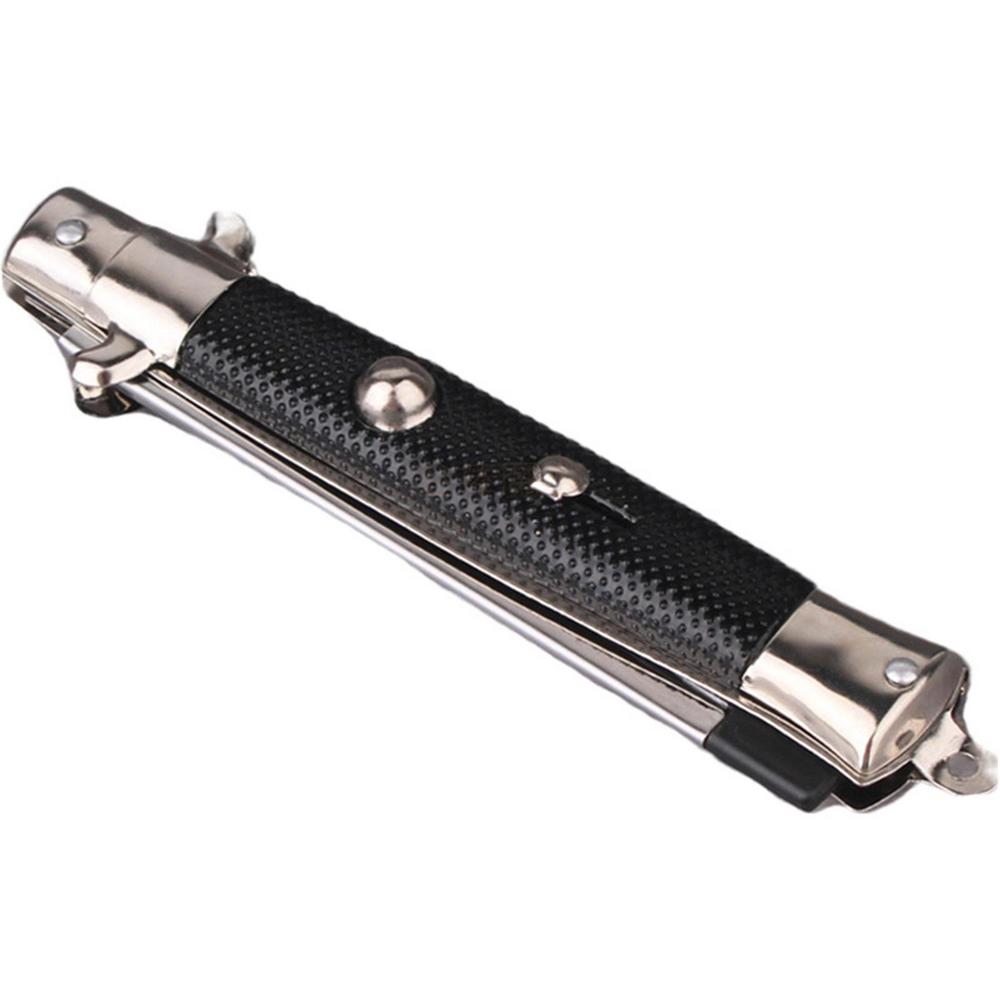 Black Folding Switchblade Comb Portable Pocket Hair Comb for Daily Use