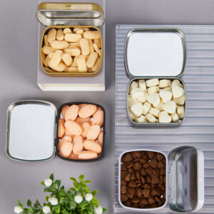 Bulk Customizable Mini Tin Containers - Matte Metal Tins for Gifts & Daily Organization