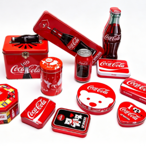 Coca-Cola Branded Tin Containers Assorted Designs for Gifts & Storage, In Stock Small Batch Custom