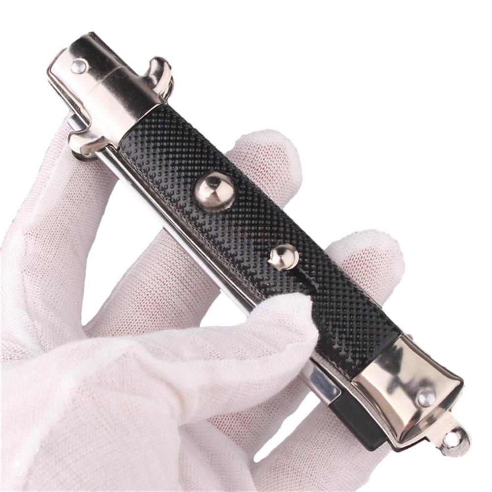 Black Folding Switchblade Comb Portable Pocket Hair Comb for Daily Use - Image 2
