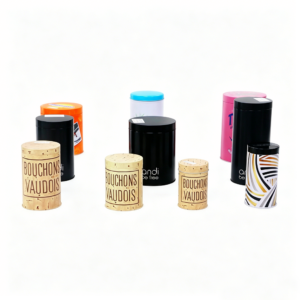 Minimalist Custom Metal Tins OEM Plain & Printed Cans for Wine Corks & Storage