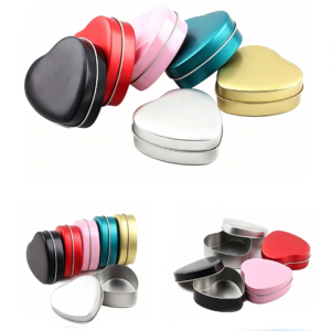 Multi-Color Heart-Shaped Tin Boxes with Custom Logo Support - Bulk Containers for Business Gifts