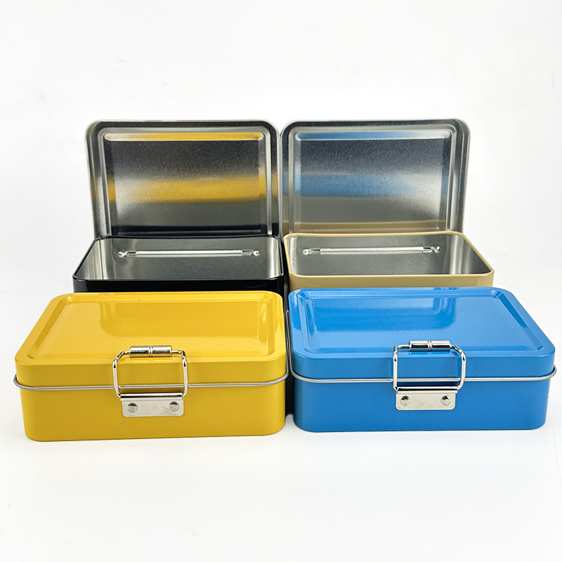 Multi-Color Rectangular Latch Tin Set Red, Blue, Purple, Gold, For Storage & Gift, Custom Logo Available - Image 4