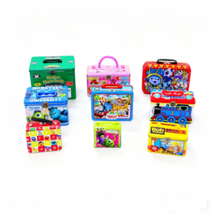 OEM Custom Kids’ Lunch Tins Printed Metal Boxes with Handles for Toys & Gifts, Low MOQ Fast Production