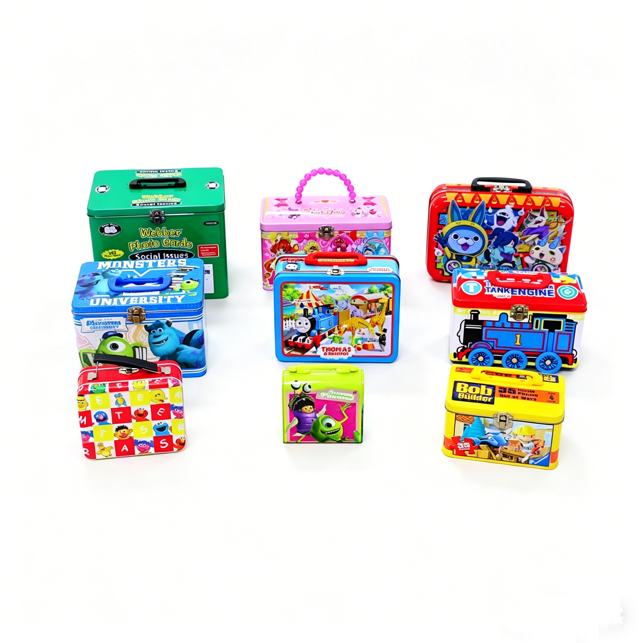 OEM Custom Kids’ Lunch Tins Printed Metal Boxes with Handles for Toys & Gifts, Low MOQ Fast Production