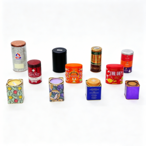 OEM Custom Tea, Coffee & Cocoa Tins Decorative Metal Canisters with Brand Printing