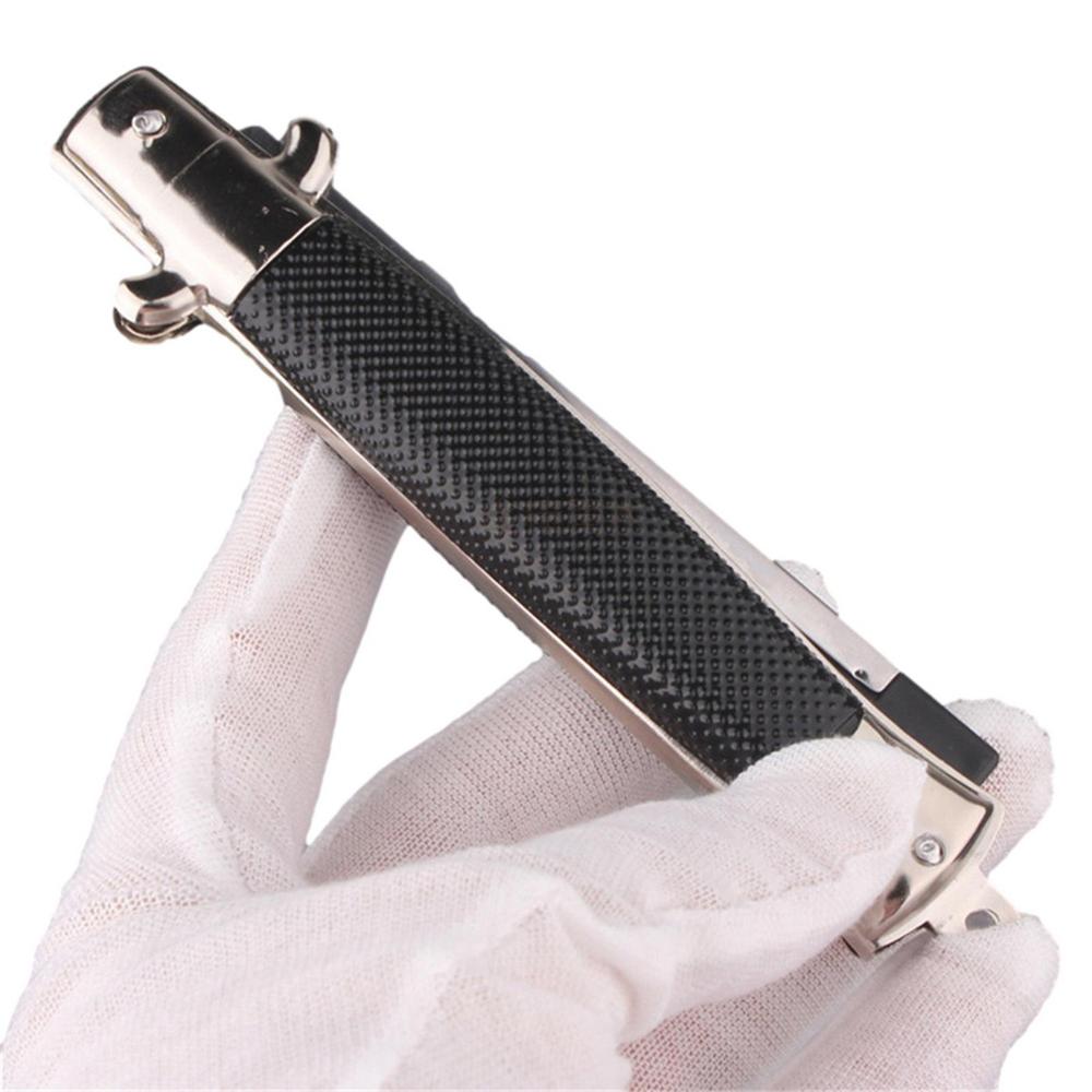 Black Folding Switchblade Comb Portable Pocket Hair Comb for Daily Use - Image 4