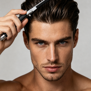 Vintage Switchblade-Inspired Foldable Spring Comb - Durable Metal Pocket Comb for Men’s Grooming, Slick Back Hairstyles & On-the-Go Styling