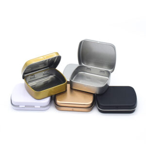 Portable Pocket Tin Boxes - Small Metal Storage Tins for Mints, Pills & Earbuds