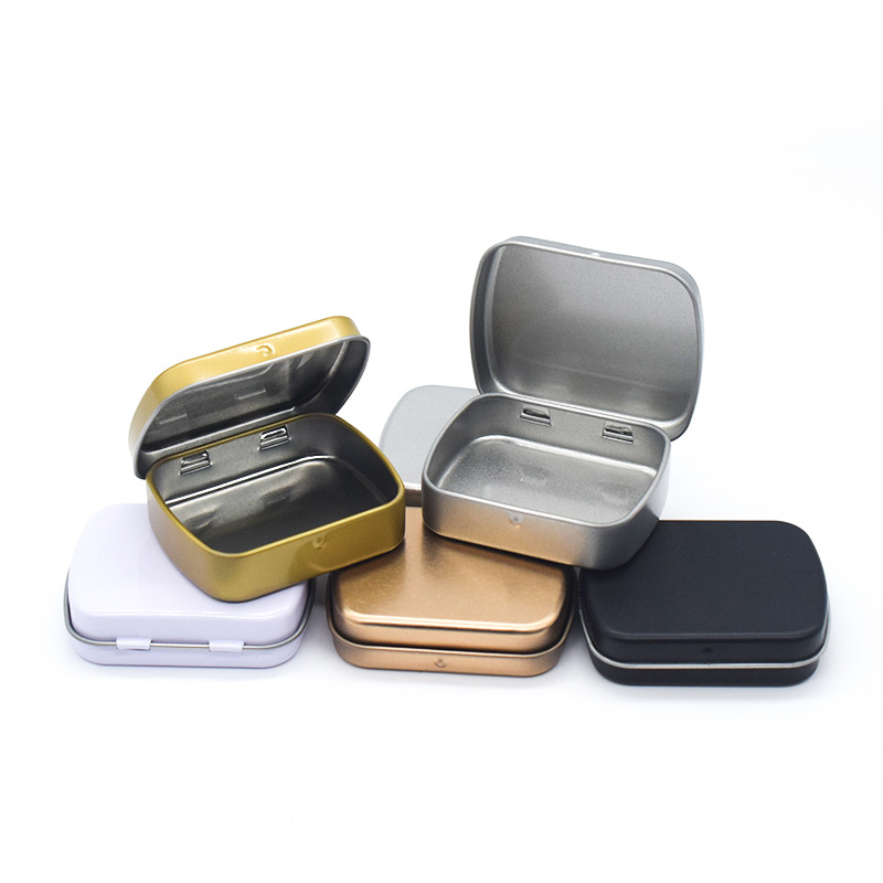 Portable Pocket Tin Boxes - Small Metal Storage Tins for Mints, Pills & Earbuds