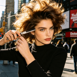 Stainless Steel Spring Action Hair Comb - Anti-Static Styling Tool for All Hair Types