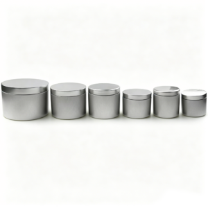 Silver Matte Aluminum Jars For Cosmetic, Cream, Candy, Spice Storage 6 Sizes In Stock Customizable