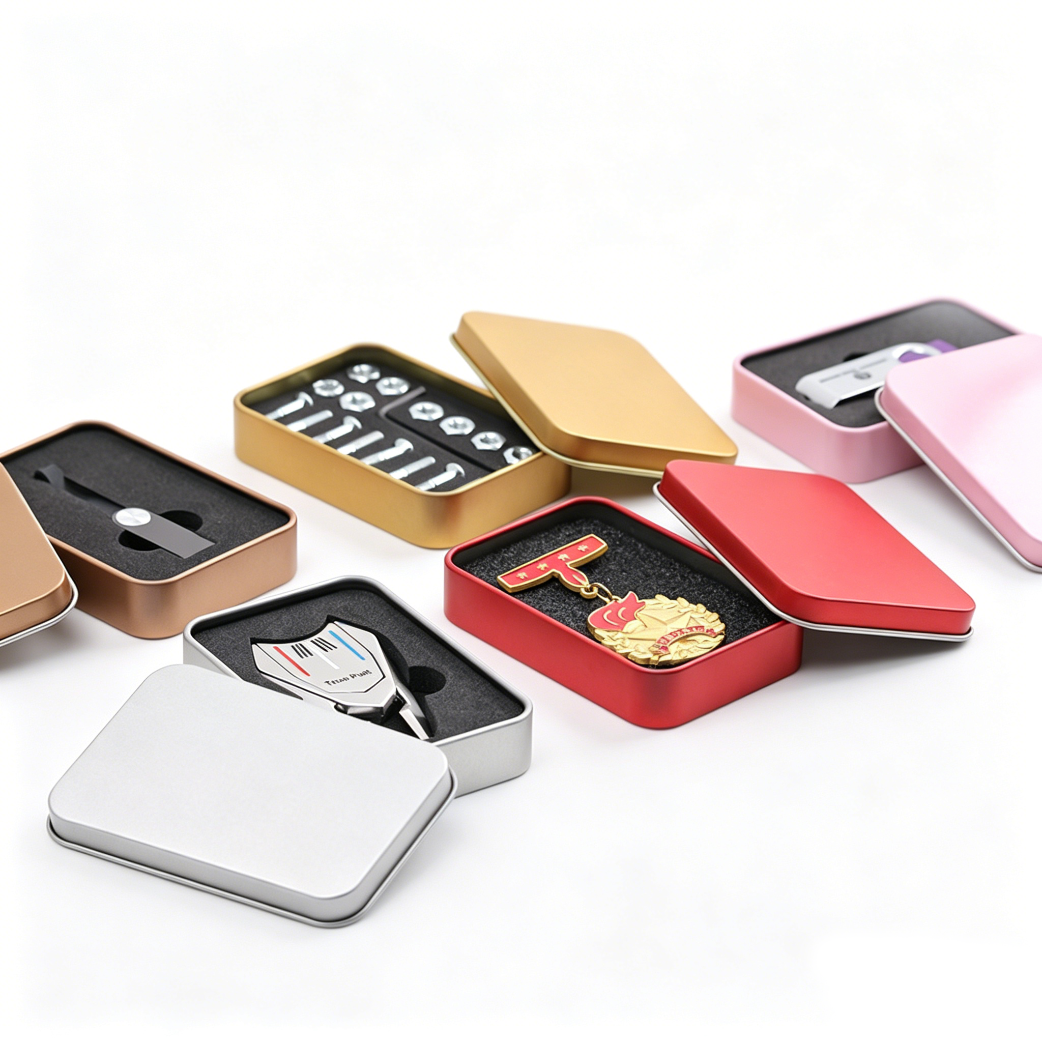 Metal Tins with Foam Insert - Customizable Containers for Tools, Badges & Small Parts