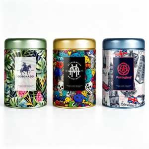 OEM ODM Custom Art Print Rectangular Tin Box, Tall Metal Tin Container for Chocolate & Souvenir Packaging